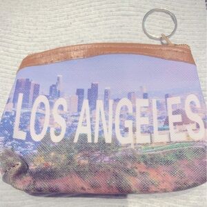 Los Angeles Zip Coin Purse with Keychain Ring
Great for change NEW